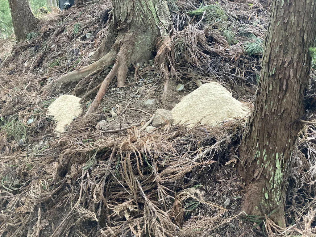 設置された米ぬか