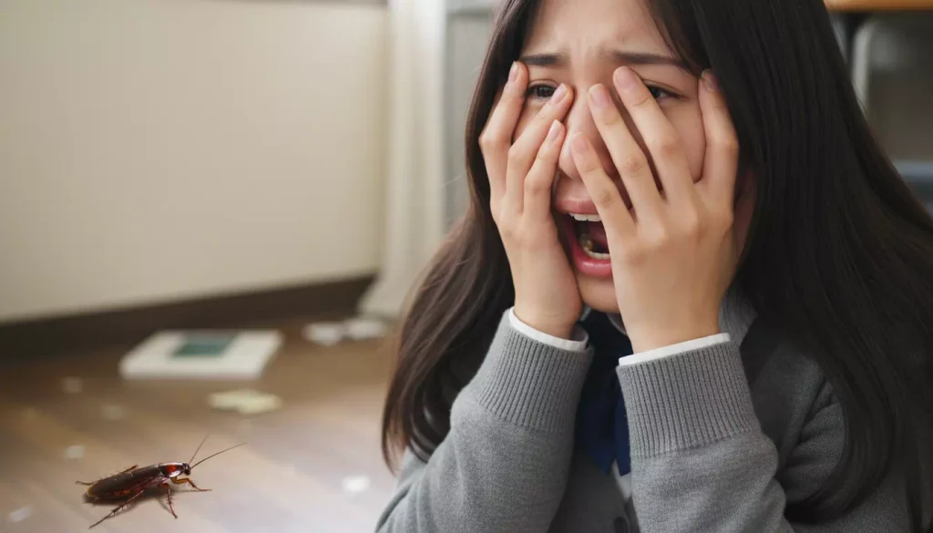 ゴキブリと女性