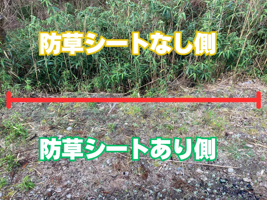 防草シートと通常の土壌の違い