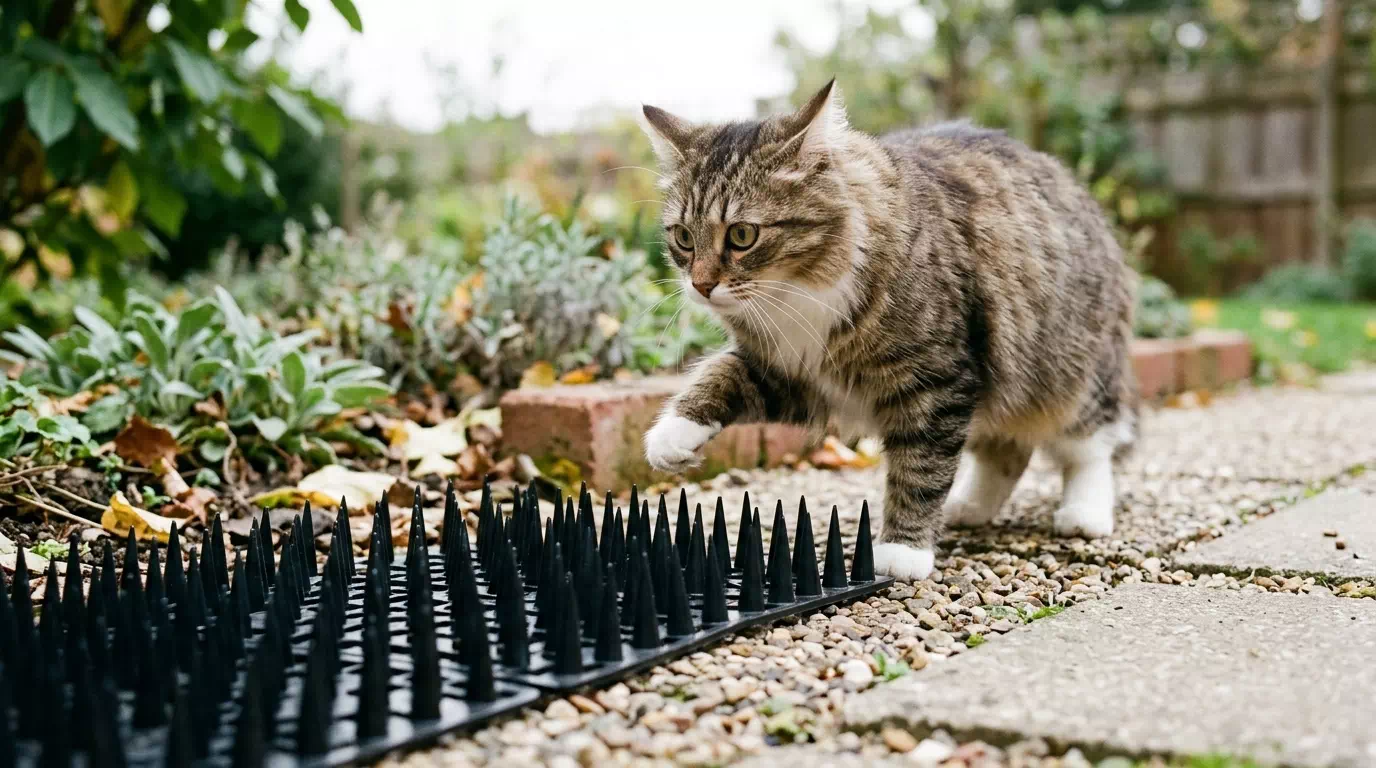 トゲトゲの猫除けマット
